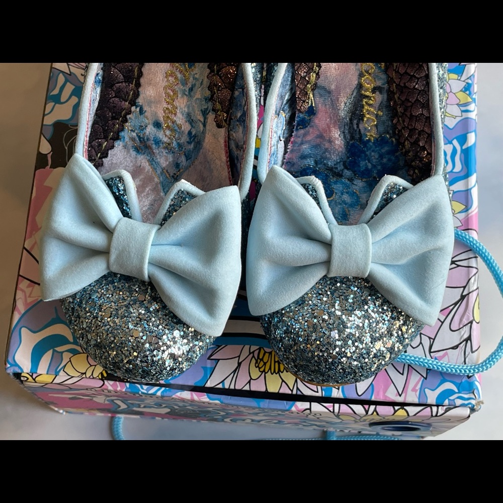 IRREGULAR CHOICE BRIDAL HEELS NICK OF TIME SOMETHING BLUE - Picture 7 of 7
